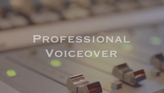 I will record a professional voiceover or narration