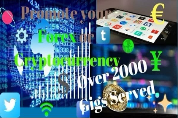 I will social promote your forex or cryptocurrency