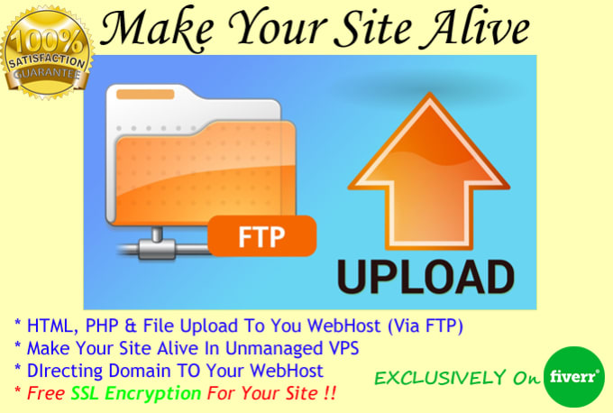 I will upload your html or php website to FTP server