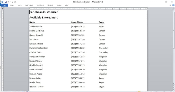 I will use microsoft office word and excel features to format files