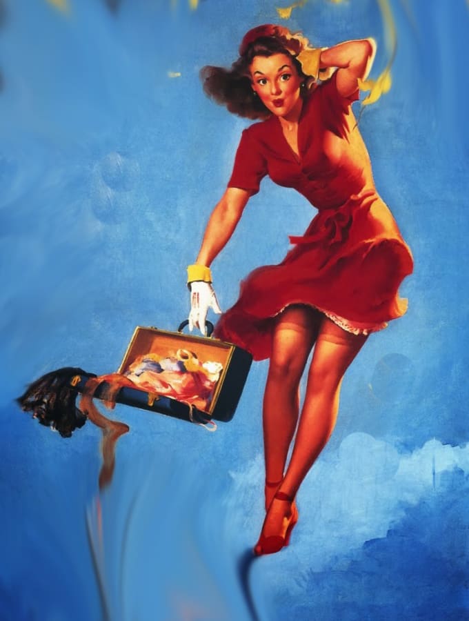 I will draw any custom pin up girl oil portrait