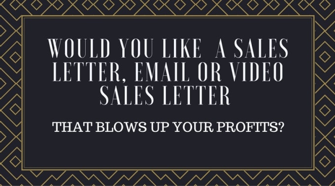 I will craft sales, email or video sales letter that sells and converts