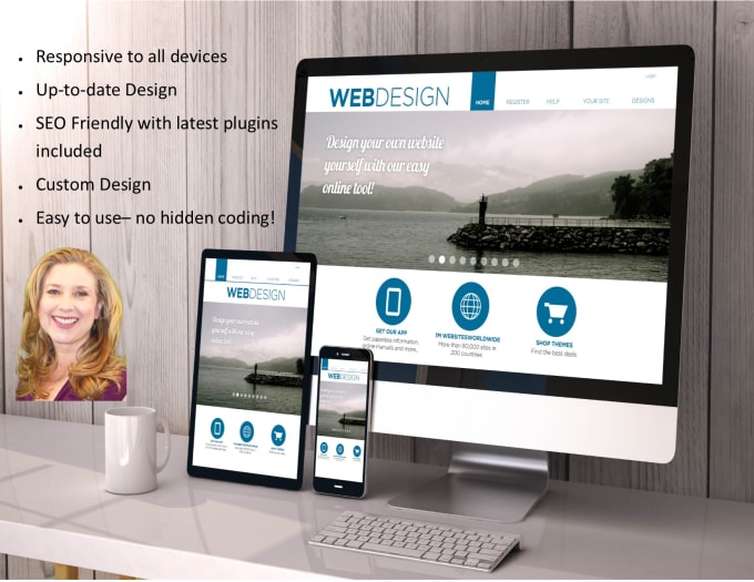 I will create a custom, responsive website for you