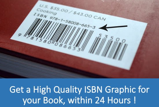 I will create a isbn barcode graphic for your book