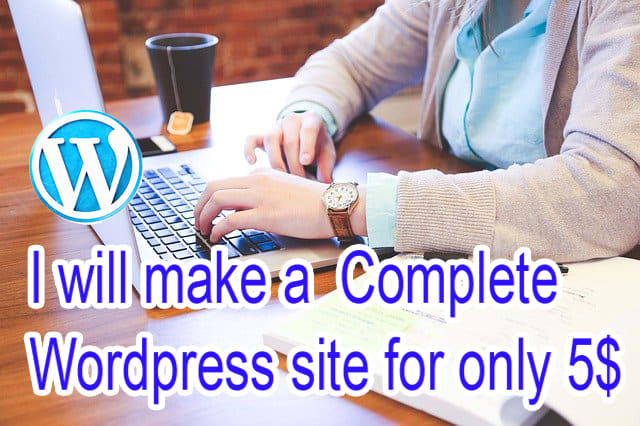 I will create a wordpress site at fair price