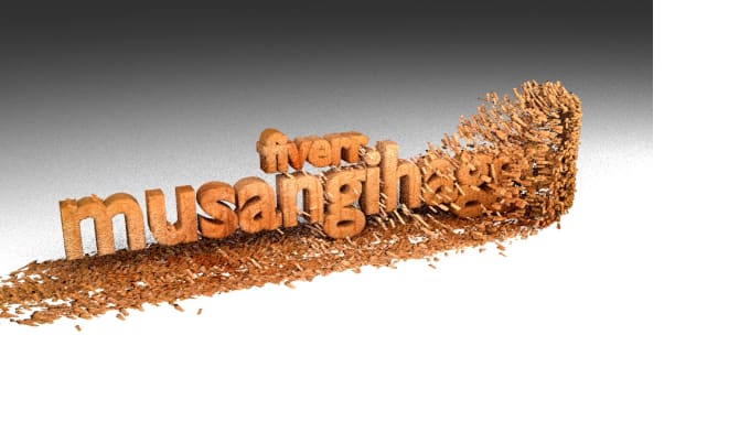 I will create an animation of wood chipping effect creating a text
