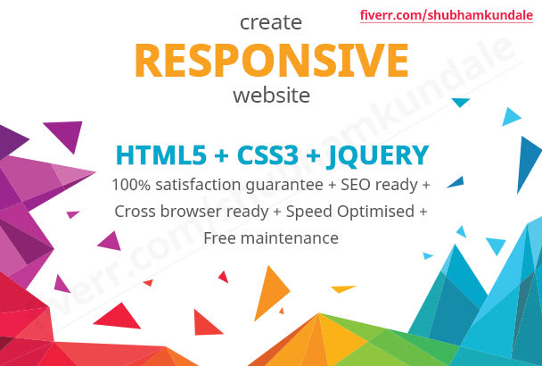 I will create an responsive website