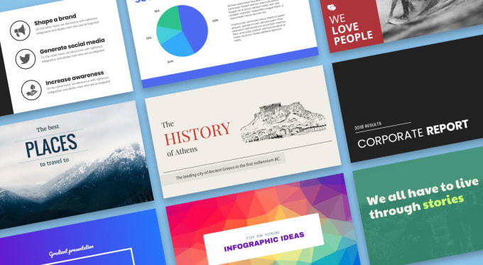 I will create professional and creative presentations up to 10 slides