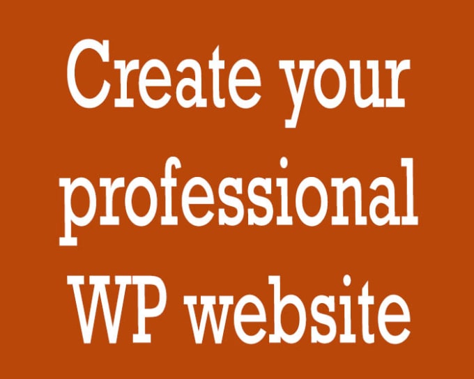 I will create your wordpress site