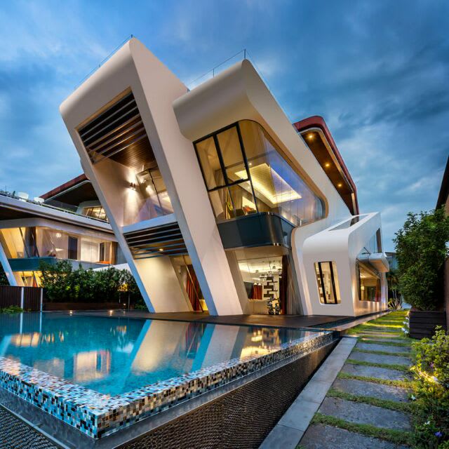 I will design the exterior and landscape