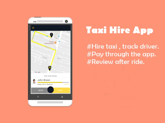 I will develop uber type taxi hire app