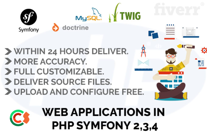 I will develop web applications in symfony