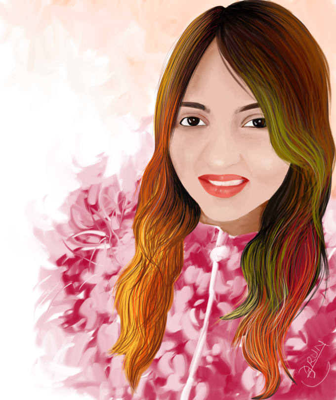 I will do digital freehand portrait illustrations