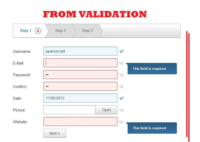 I will make form in php, bootstrap and validation