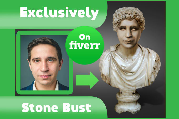 I will make stone bust from your photo