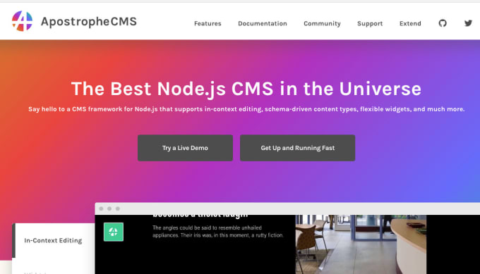 I will node js apostrophe cms websites and mobile API