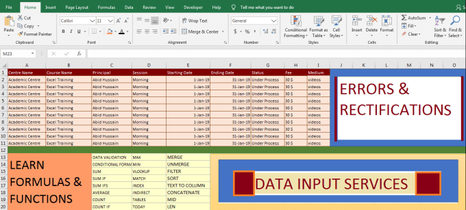 I will provide excel services with solutions and excel consultancy
