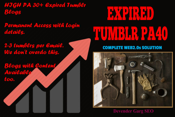 I will register expired tumblr pa 40 plus unique IP