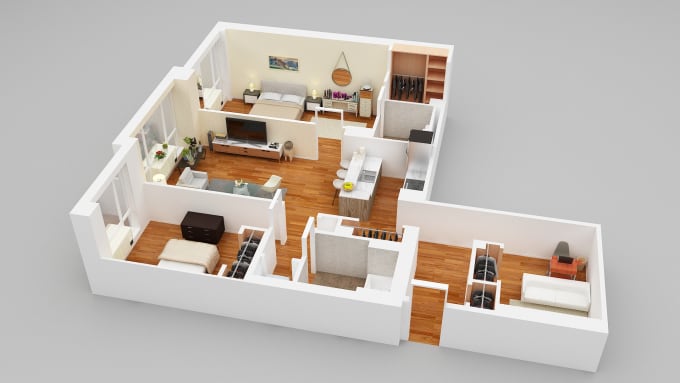 I will render exterior and interior for you