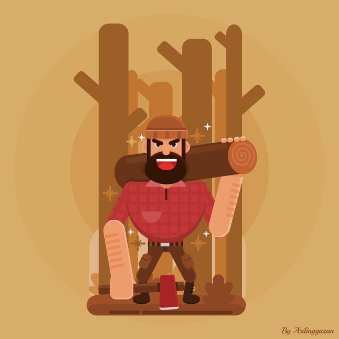 I will vector art or flat design illustration for you