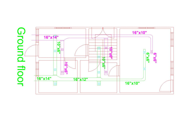 I will analyze the hvac systems duct sizing and duct drawings