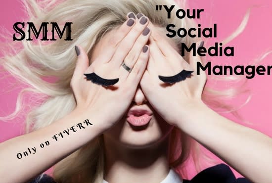 I will be your social media marketing manager and content designer