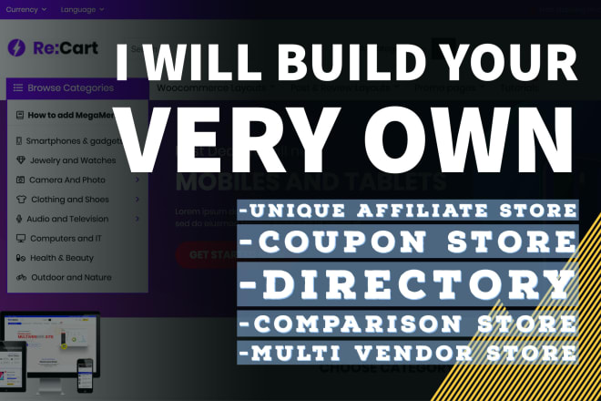 I will build a multivendor marketplace affiliate using rehub