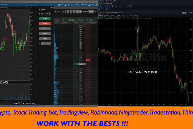 I will build crypto, stock trading bot for thinkorswim,robinhood,ameritrade,tradingview