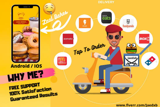 I will build custom food delivery app like ubereats doordash gruhub