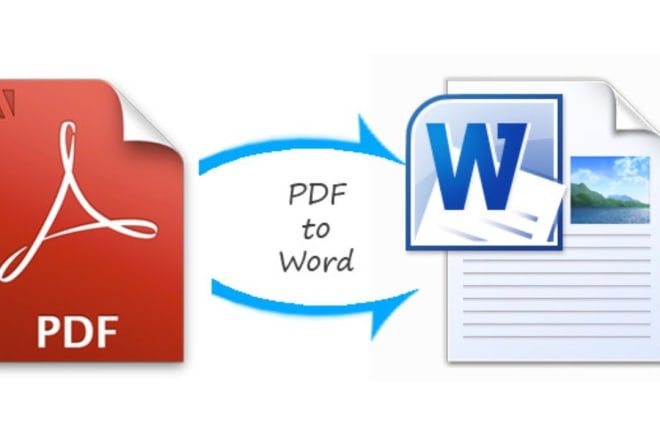 I will convert PDF to word or excel