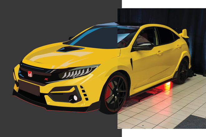 I will convert to any vehicle to vector cartoon