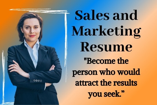 I will craft outstanding sales and marketing resume with cover letter