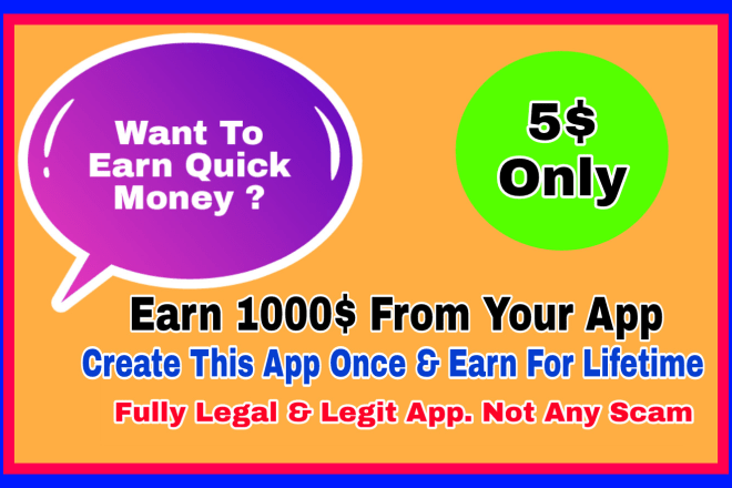 I will create a professional earning android app