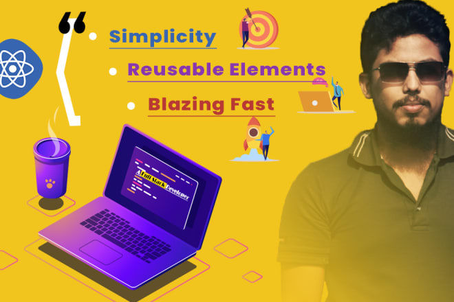 I will create an interactive web app with react js redux