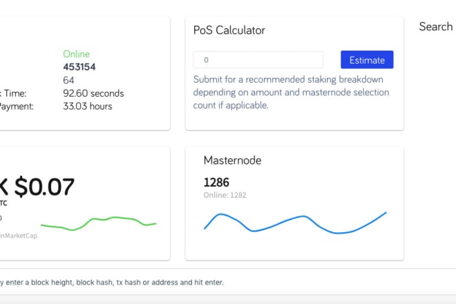 I will create block explorer based on bulwark