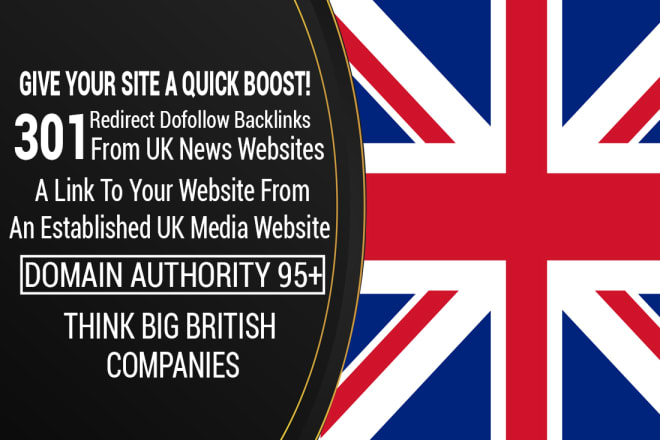 I will create high value UK news back links via 301 redirect highda