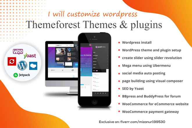 I will create menus, pages,slider,social media on wordpress website