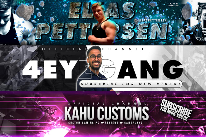 I will create professional channel art for youtube
