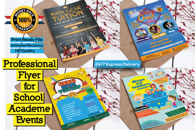 I will create professional flyers for schools academe event posters design