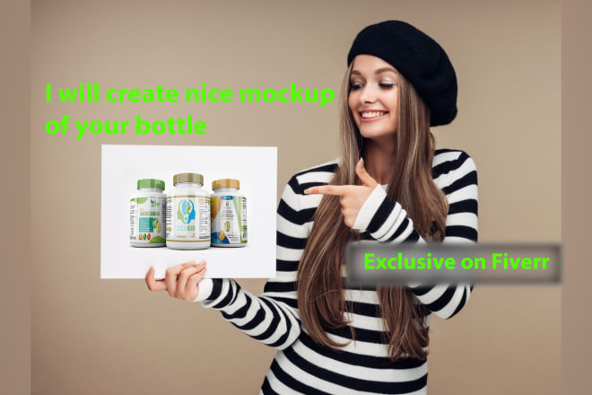 I will create unique mockup of your bottle