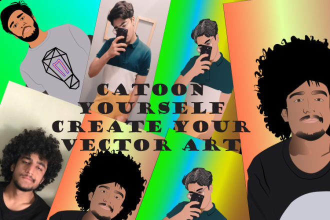 I will create your vector art cartoon yourself