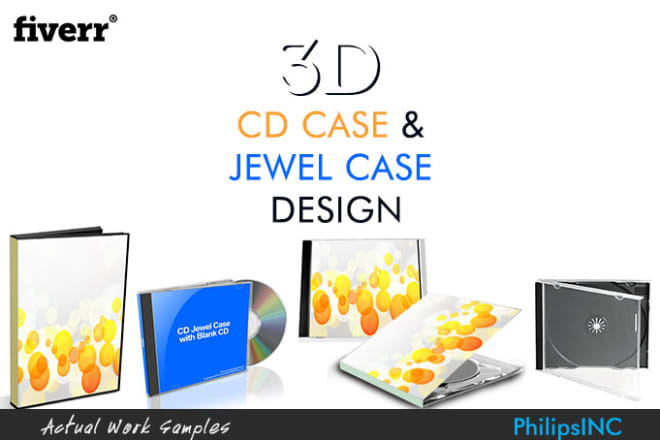 I will design 3D JEWEL case, cd Case, dvd case