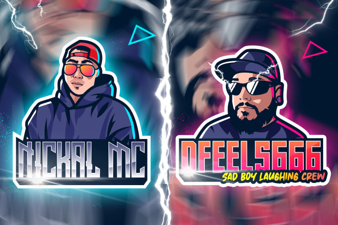 I will design amazing gaming, esport, mascot logo from your photo