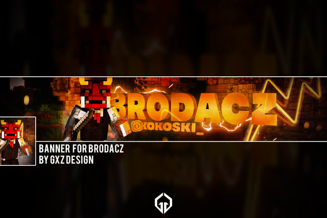 I will design amazing minecraft youtube banner for you