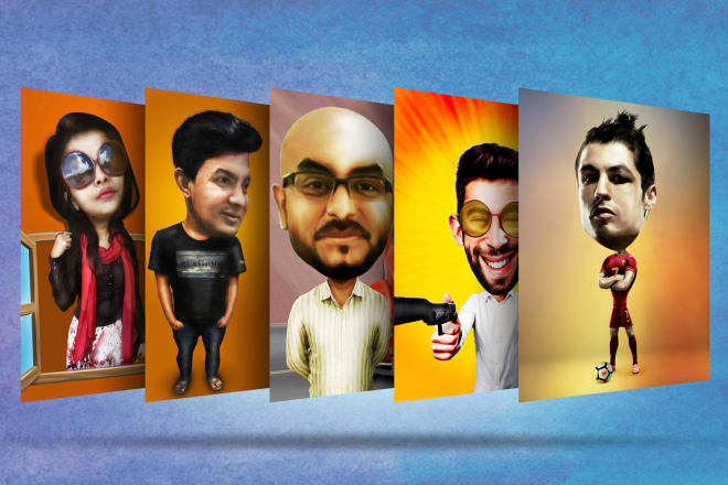 I will design an eye catchy caricature for you