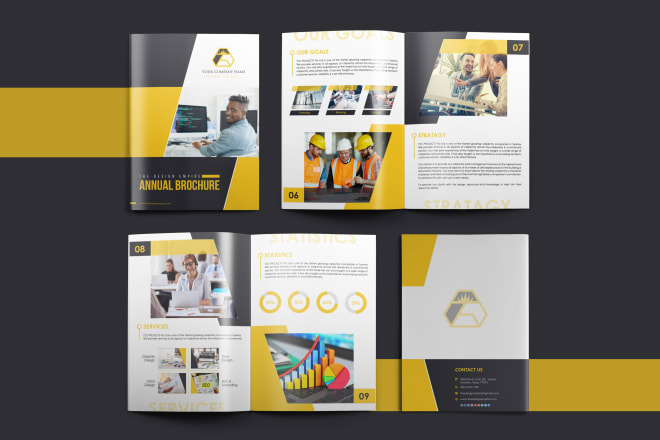 I will design business brochure, company profile by indesign