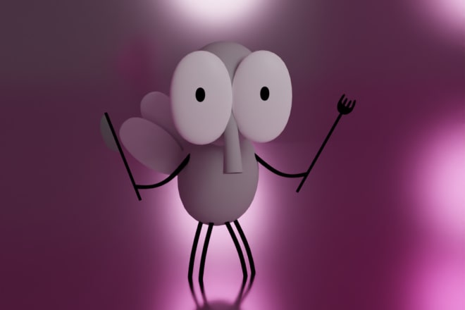 I will design cartoon 3d models in blender