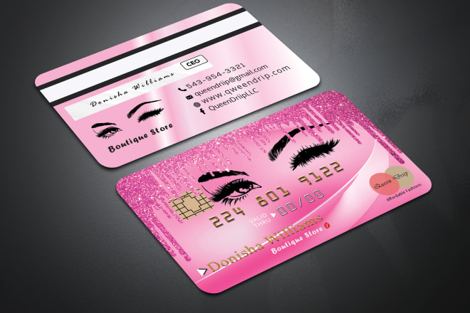 I will design credit card style business card, credit card