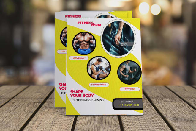 I will design flyer brochure book cover restaurant menu voucher gift card banner poster