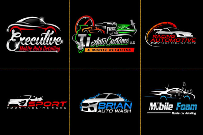 I will design interesting auto detailing shop and car wash logo